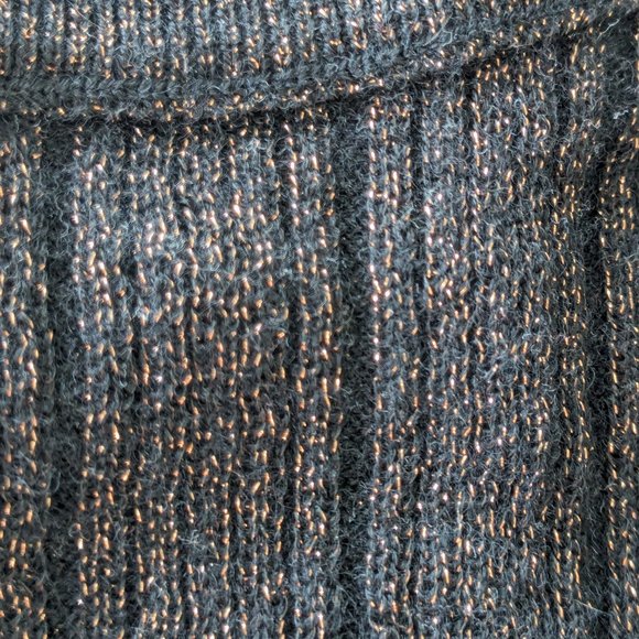 Wool blend black and gold metallic top Selected femme - Picture 4 of 6
